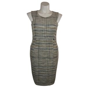 Kate And Lily Elegant Sleeveless Tweed Dress